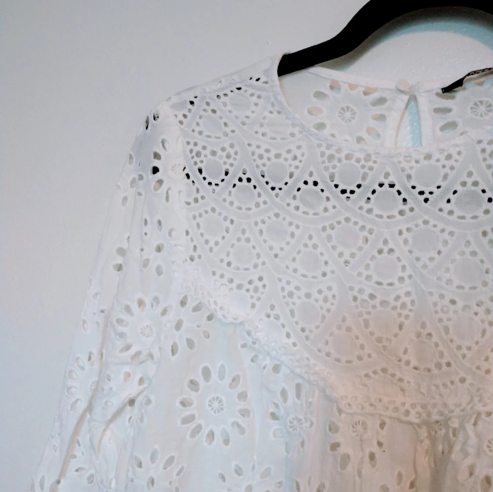 Zara Eyelet Embroidered Shirt